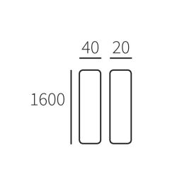 Brievenbus statief Allux 1003 antraciet
