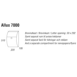 Brievenbus Allux 7000 zwart