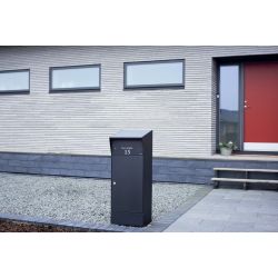 Pakketbrievenbus met LED-verlichting Allux Bjørn - zwart