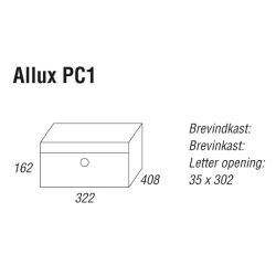 Systeembrievenbus Allux PC1 aluminium