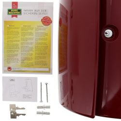 Burg-Wächter Piano kunststof brievenbus - merlot