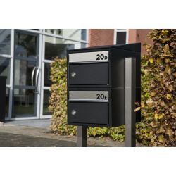 Benaming inclusief beplakken op postkastsysteem Allux Brick