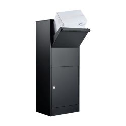 Pakketbrievenbus extra groot Allux 800L zwart