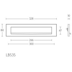 Formani BASIC LB535 briefplaat gepolijst RVS