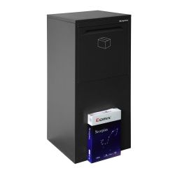 Pakketbrievenbus Logixbox Frontbox DeLuxe achteruitname - grijs