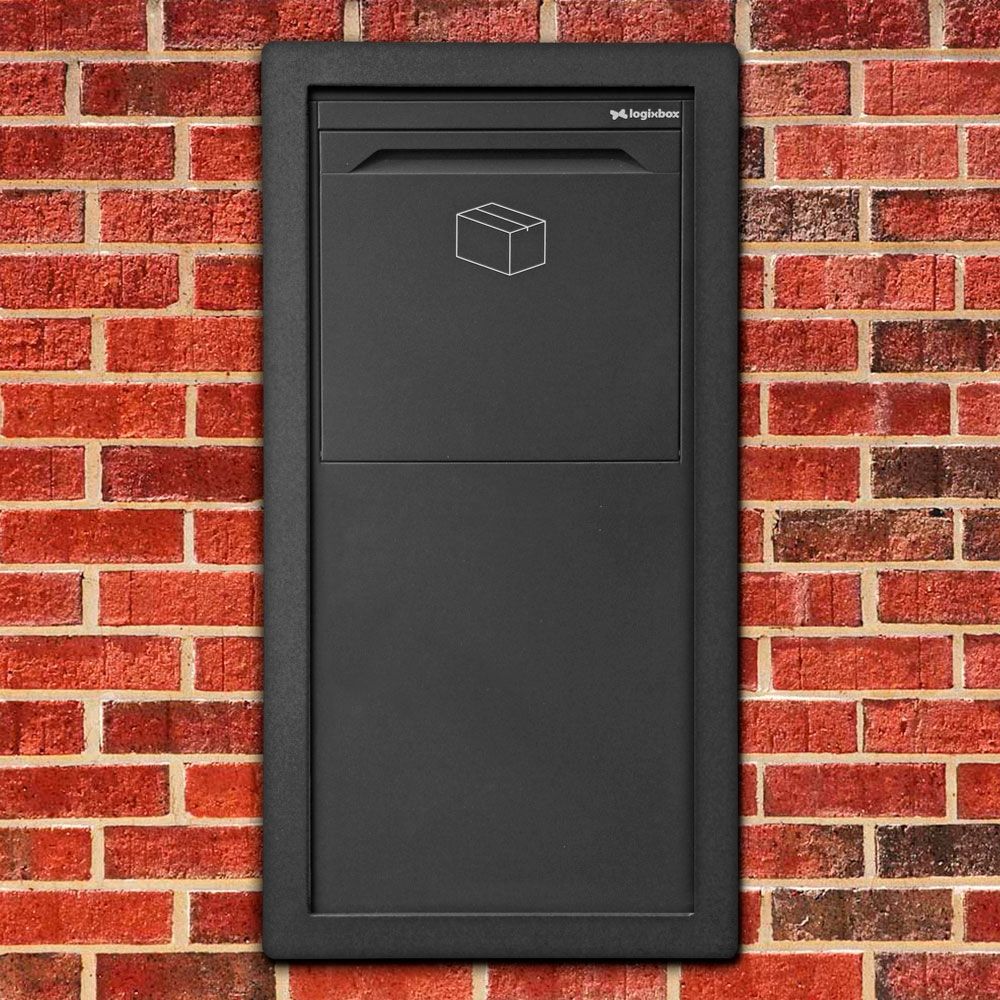 Pakketbrievenbus Logixbox Frontbox Inbouw achteruitname - grijs