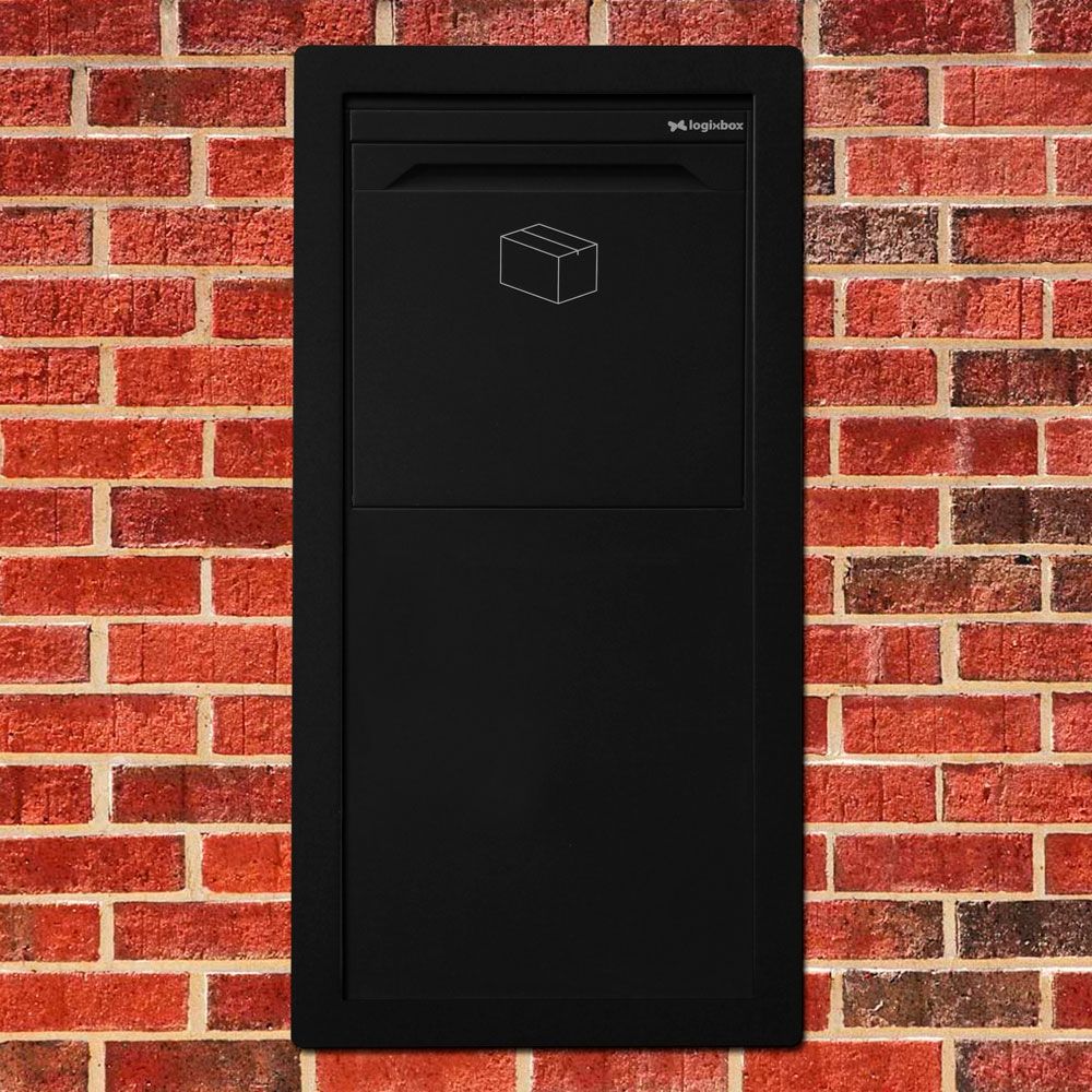 Pakketbrievenbus Logixbox Frontbox Inbouw achteruitname - zwart