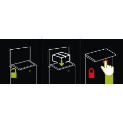 Pakketbrievenbus Logixbox Topbox-XXL zwart