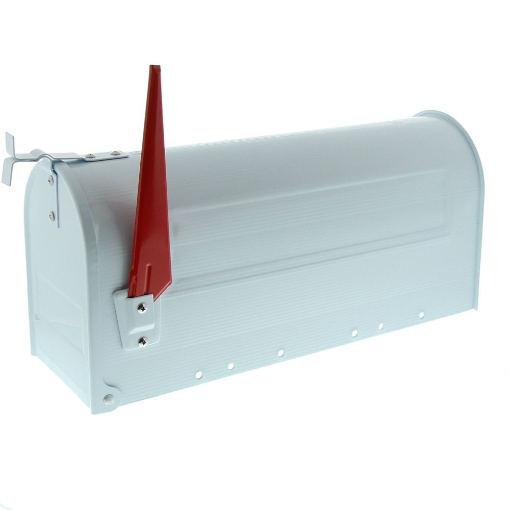 Amerikaanse brievenbus US Mailbox - aluminium wit