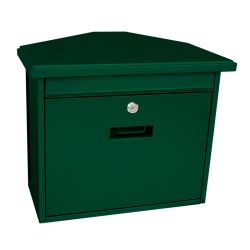 Basic wandbrievenbus met krantenvak Zamoran - groen