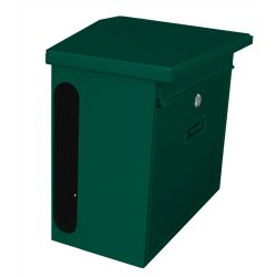 Basic wandbrievenbus met krantenvak Zamoran - groen