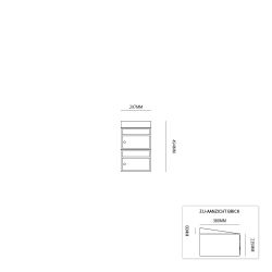 Brievenbusunit Brickset wand 2-hoog met dak - antraciet