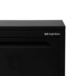 Pakketbrievenbus Logixbox Frontbox DeLuxe Uni achteruitname - zwart
