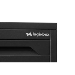 Pakketbrievenbus Logixbox Frontbox DeLuxe Uni achteruitname - grijs