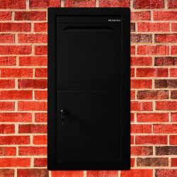 Pakketbrievenbus Logixbox Frontbox Uni Inbouw - zwart