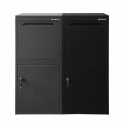 Pakketbrievenbus Logixbox Frontbox Uni Inbouw - zwart