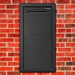 Pakketbrievenbus Logixbox Frontbox Uni Inbouw achteruitname - grijs