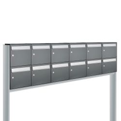 Brievenbusunit Flow set vrijstaand 6-breed, 2-hoog - antraciet
