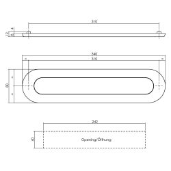 Intersteel Briefplaat ovaal met veer RVS