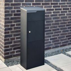 Pakketbrievenbus Allux 650 supreme zwart/antractiet klep