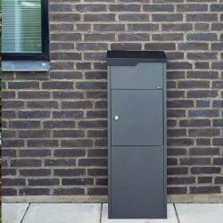 Pakketbrievenbus Allux 650 supreme antraciet/zwarte klep