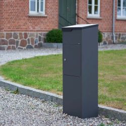 Pakketbrievenbus Allux 650 supreme antraciet/zwarte klep