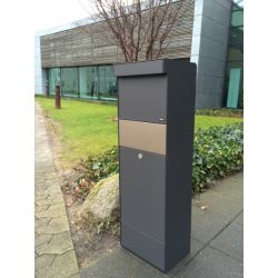 Pakketbrievenbus Allux Grundform antraciet