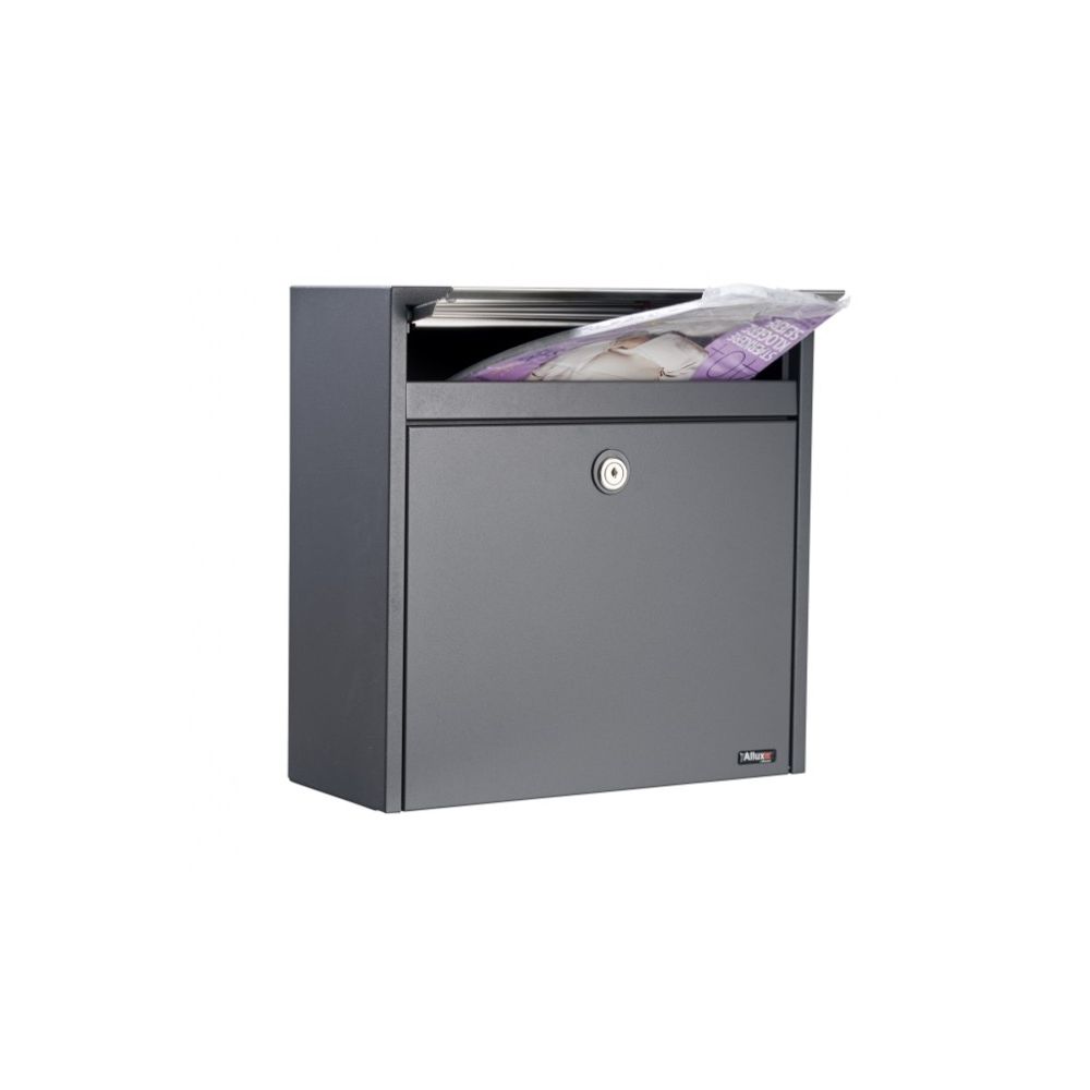 Brievenbus Allux 250 antraciet met RVS klep