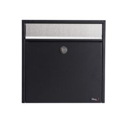 Brievenbus Allux 250 zwart met RVS klep
