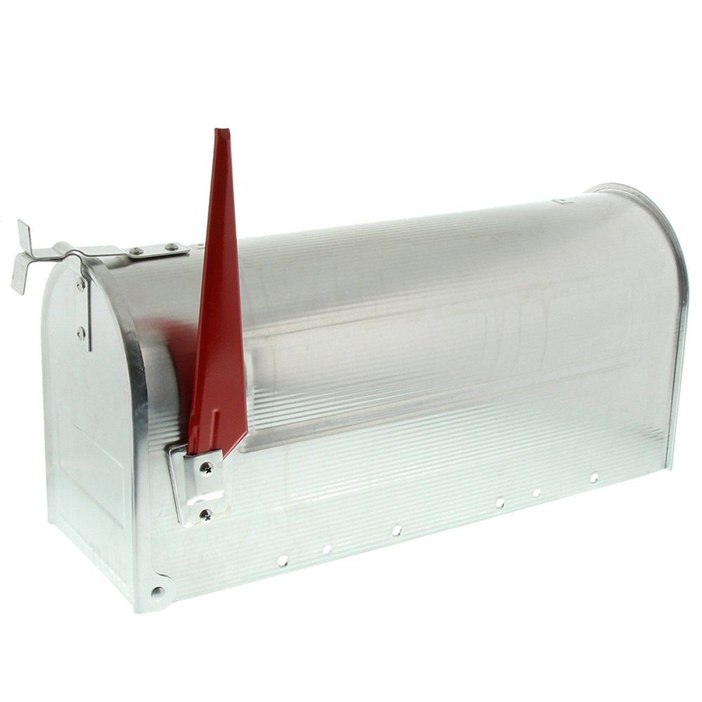 Amerikaanse brievenbus US Mailbox - aluminium zilver