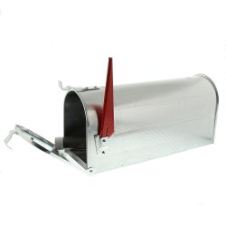 Amerikaanse brievenbus US Mailbox - aluminium zilver