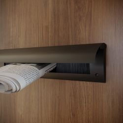 Door-line kunststof binnenbrievenbus met borstel en klep - antraciet