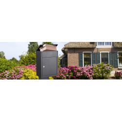 Pakketbrievenbus Allux 500 - antraciet