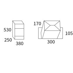 Pakketbrievenbus Allux 500 - antraciet