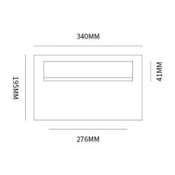 STOER! Briefplaat XL 340x195mm. - zwart