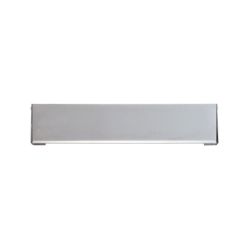 Tochtklep rechthoek geveerd 340x75mm - RVS
