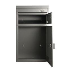 Brievenbus met pakketvak SafePost 45 - zilvergrijs