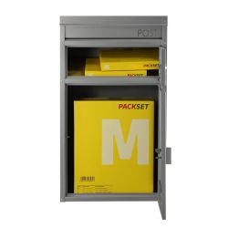 Brievenbus met pakketvak SafePost 45 - zilvergrijs