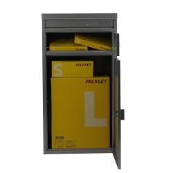 Brievenbus met pakketvak SafePost 65 - zilvergrijs
