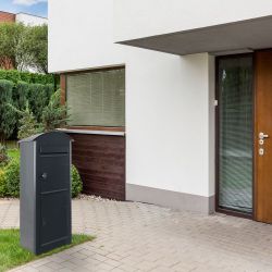 Brievenbus met pakketvak SafePost 80 - antracietgrijs