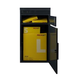 Brievenbus met pakketvak SafePost Tiamat 65 - antracietgrijs