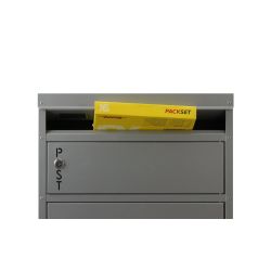 Brievenbus met pakketvak SafePost Tiamat 65 - zilvergrijs