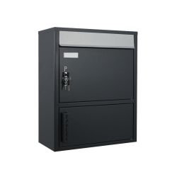 Brievenbus met klein pakketvak SafePost Tiamat 921 - antracietgrijs