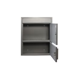 Brievenbus met klein pakketvak SafePost Tiamat 921 - zilvergrijs