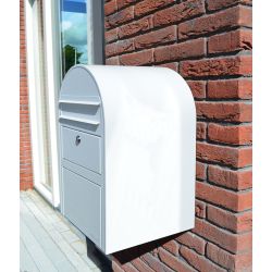 Brievenbus Bobi Swiss - wit