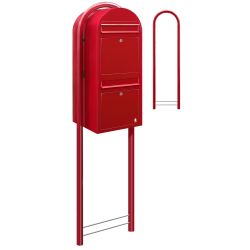 Brievenbus Bobi Duo - helderrood