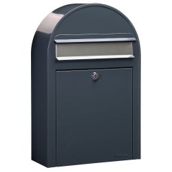 Brievenbus Bobi Classic S (slim) - donkergrijs/RVS klep
