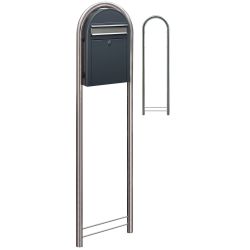 Brievenbus Bobi Classic S (slim) - donkergrijs/RVS klep