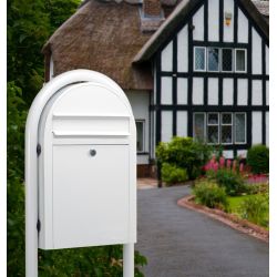 Brievenbus Bobi Classic S (slim) - wit