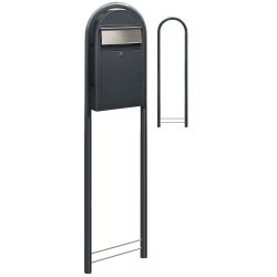Brievenbus Bobi Grande S (slim) - donkergrijs
